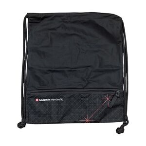 Lululemon Membership Members Gym Shoe Drawstring Nylon Bag Backpack